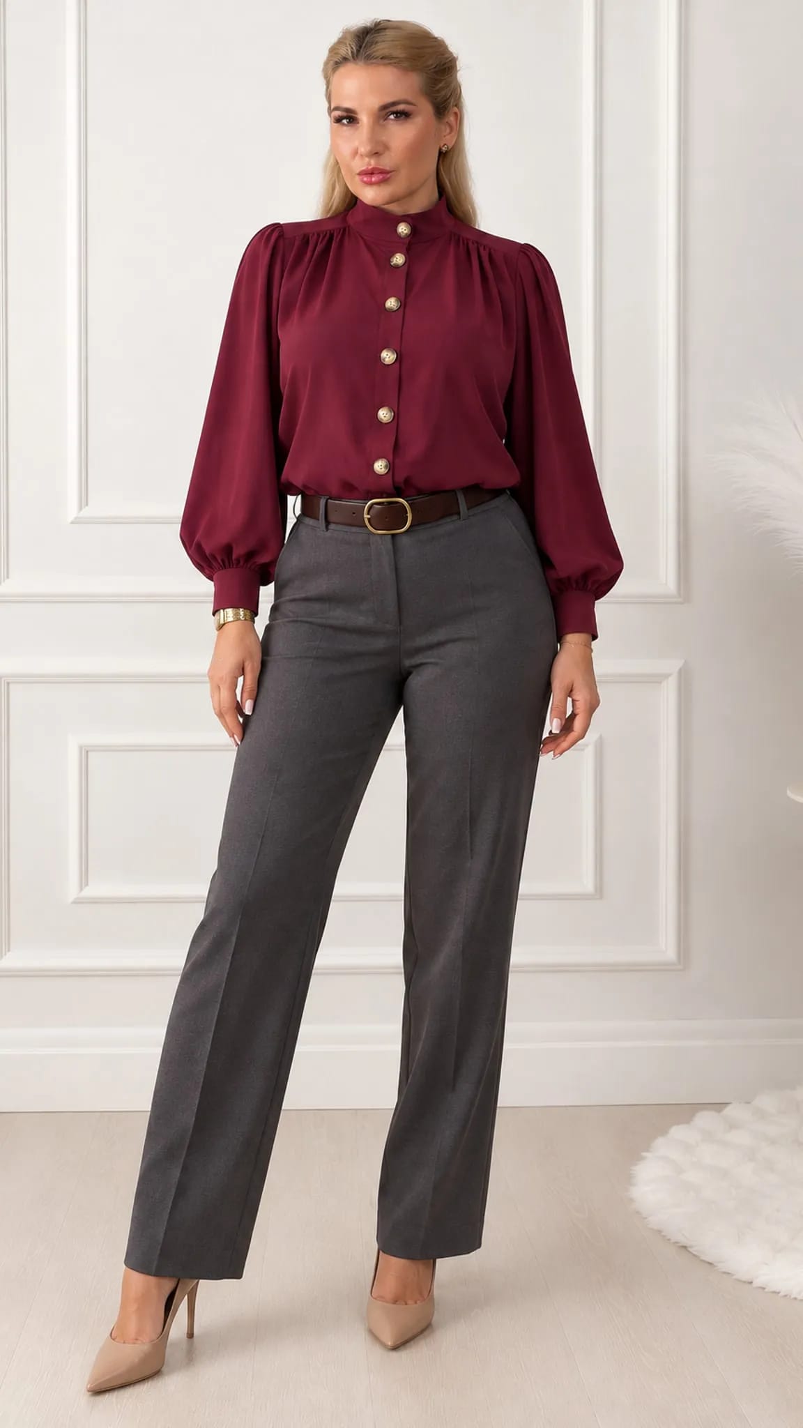 Gold Button Blouse