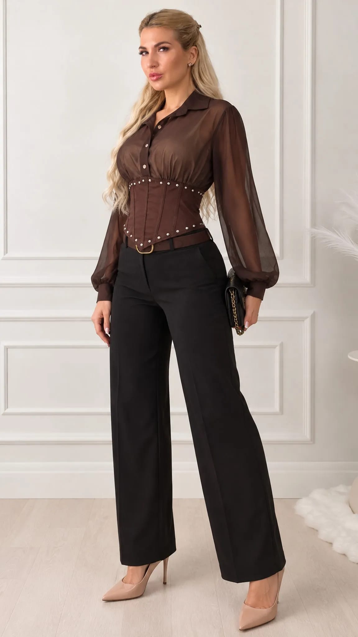 Studded Corset Blouse