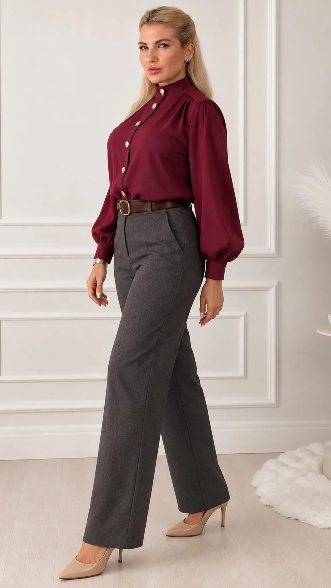 Gold Button Blouse