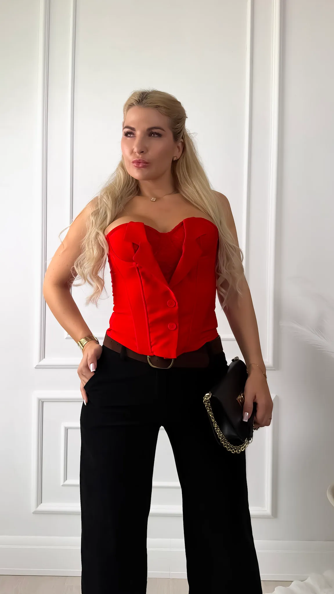 Elegant, stylish corset with a modern touch.